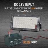 1 Pack 12V 50W LED Floodlight LED Flood Light IP66 Waterproof 5000lm-TI00868-Veeddydropshipping